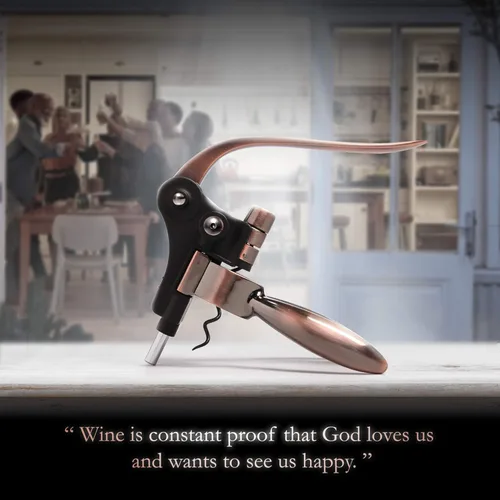 Miniatura 8 de Juego de sacacorchos con abridor de botellas de vino – Luxiluxy [2024 actualizado, ¡NO se rompe!] Incluye cortador de papel de aluminio, tapón