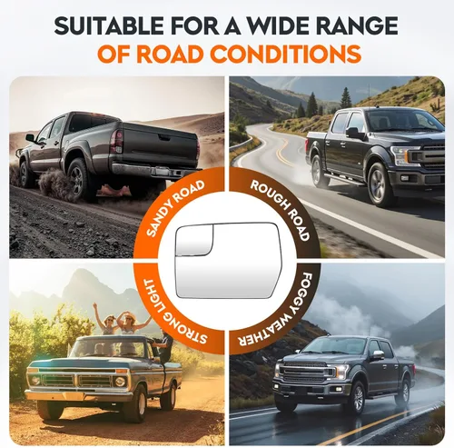 Miniatura 7 de Youxmoto Cristales de Espejos Calefactables de Repuesto para Lado Izquierdo del Conductor y Lado Derecho del Pasajero, Compatible con Ford F150 2011