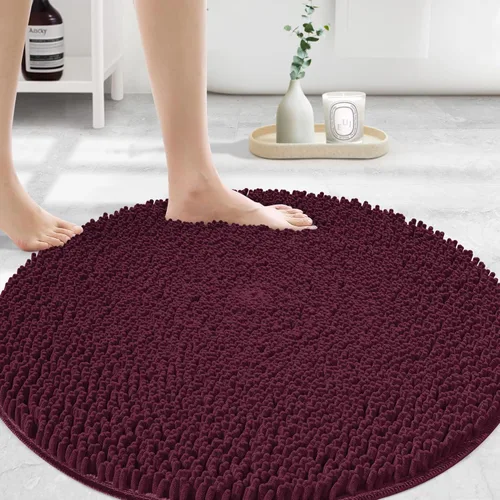 Miniatura 75 de MAYSHINE Alfombra de Baño de Chenilla Afelpada Extra Suave, Súper Absorbente, Alfombra de Baño Antideslizante Microfibra Esponjosa