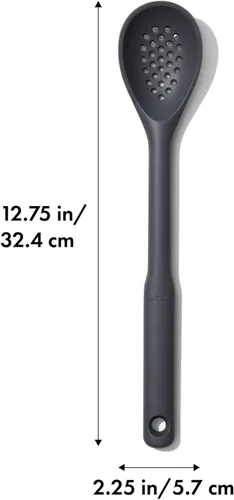 Miniatura 3 de OXO Good Grips - Cuchara ranurada de silicona, talla única, grano de pimienta