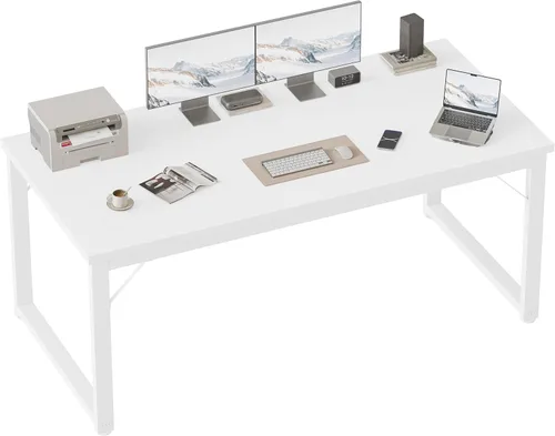 Miniatura 52 de Mericonia Escritorio para computadora de 40 pulgadas, escritorio ejecutivo moderno y grueso, mesa de escritura simple resistente para el hogar, roble