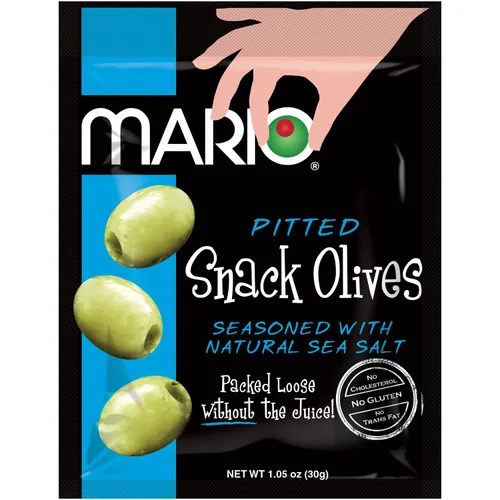 Miniatura 14 de Mario Camacho Alimentos Aceitunas sin hueso, aceituna Kalamata con un toque de tomillo, 1,05 oz (paquete de 12 unidades)