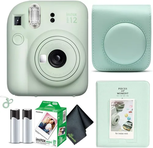 Miniatura 21 de Cámara instantánea Fujifilm Instax Mini 12 en color rosa floreciente, paquete de película Fuji Instax Mini (20 hojas) + estuche de transporte