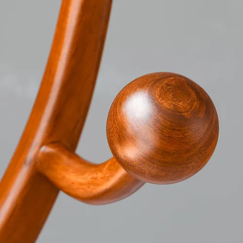 Miniatura 4 de Perchero independiente de madera en forma de árbol con 8 ganchos, diseño creativo con apariencia de rama de árbol, soporte colgador de ropa con base