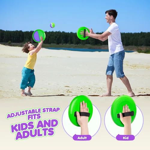 Miniatura 4 de Juego de Pelota de Lanzar y Atrapar Mejorado - Juegos Familiares Juguetes para Niños para Rellenos de Calcetín - Resistente al Agua Ideal para Playa