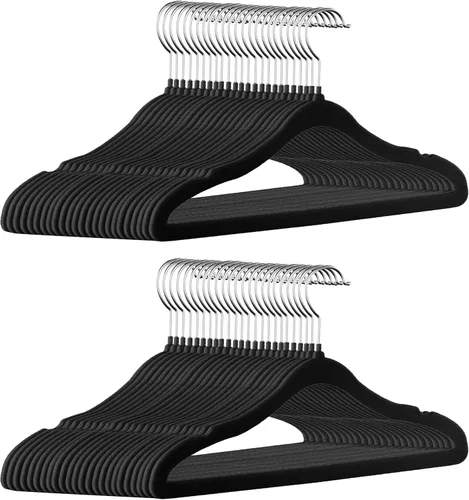 Miniatura 17 de Perchas para niños GoodtoU de terciopelo para bebé, antideslizantes, rosa, para niños pequeños y bebés, paquete de 20 perchas de ropa para bebé