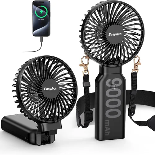 Miniatura 10 de EasyAcc Mini ventilador de mano, ventilador de enfriamiento personal plegable ventilador de escritorio USB ventilador de mesa pequeño portátil