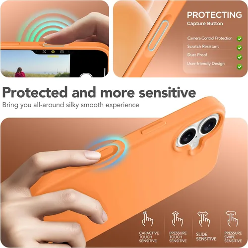 Miniatura 400 de GONEZ Funda de silicona para iPhone 15 Pro Max, compatible con Magsafe, protector de cámara + protector de pantalla, forro de microfibra suave