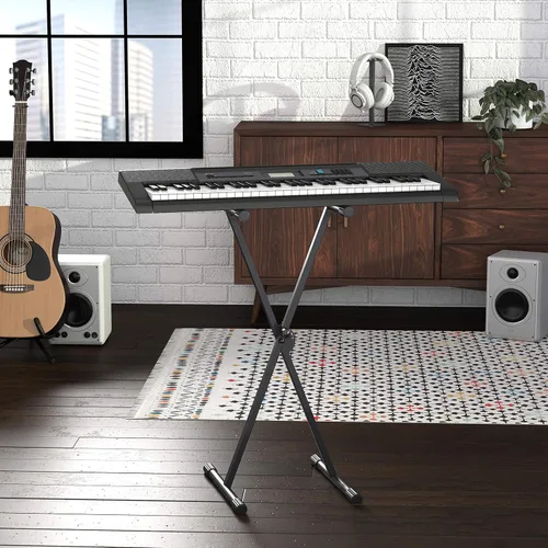 Miniatura 4 de Amazon Basics Soporte para teclado y piano, altura ajustable, portátil en forma de X simple, negro