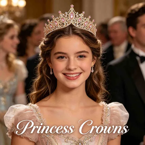 Miniatura 4 de Kamirola Corona de Reina Barroca, Corona Nupcial de Boda con Diamantes de Imitación y Tiaras Diadema de Cristal Para Cumpleaños Baile de Graduación