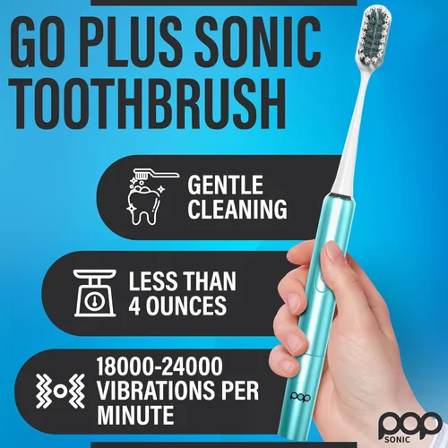 Miniatura 2 de Pop Sonic Cepillo de dientes eléctrico – Cepillo de dientes eléctrico para adultos – Artículos esenciales de baño y artículos esenciales de viaje