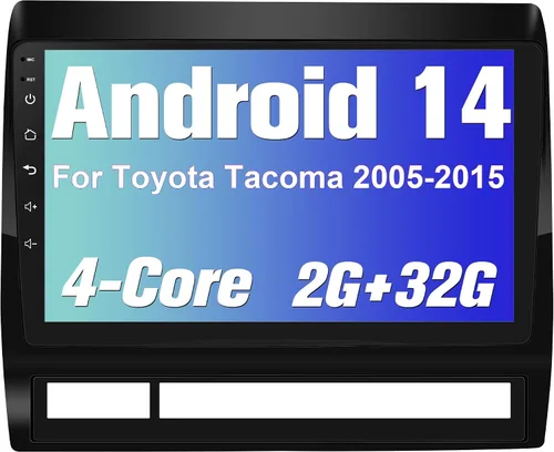 Radio para Tacoma: 2+32G Estéreo de coche con Bluetooth AM FM Carplay Auto para Toyota Tacoma Truck 2005-2015, 9 "Pantalla táctil del mercado de