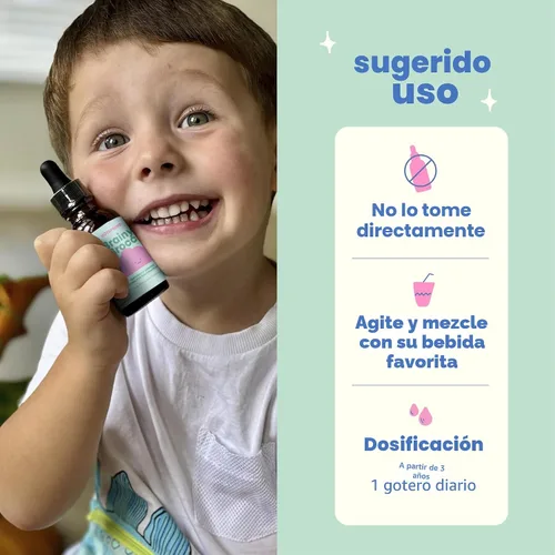 Miniatura 6 de JoySpring Suplemento de brócoli para niños Gotas de Sulforafano y Bacopa Monnieri Apoya la función cognitiva Vegano y apto para niños