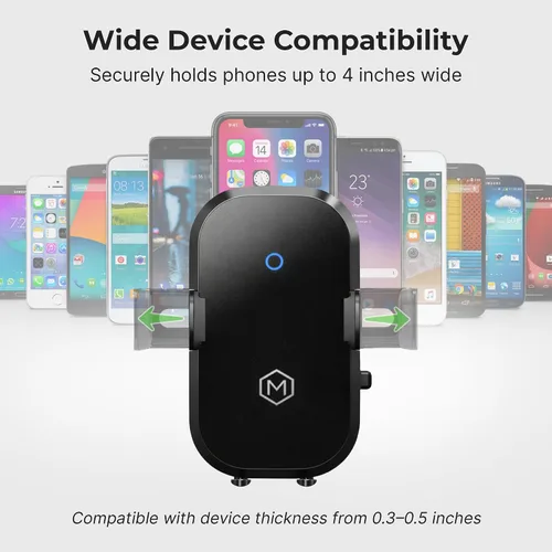 Miniatura 2 de Auto Scan - Cargador de coche inalámbrico rápido con ventosa ajustable multiángulo, carga inalámbrica de 15 W, escaneo automático, agarre ajustable