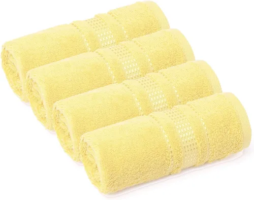 Miniatura 47 de Melissa Linen Toallas de Punta de Dedos Paquete de 4, 100% Algodón Turco, Toallas de Mano Pequeñas para Cuerpo y Cara, 12 x 18 pulgadas, Suaves
