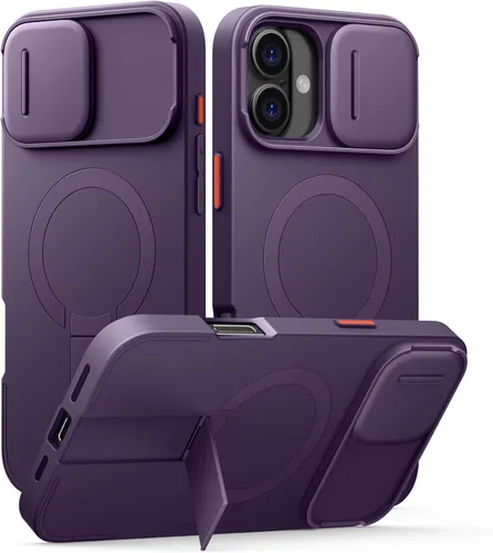 Miniatura 34 de SURITCH - Funda para iPhone 17 Pro Max con cubierta de control de cámara, cubierta para cámara y soporte ajustable, compatible con MagSafe, a prueba