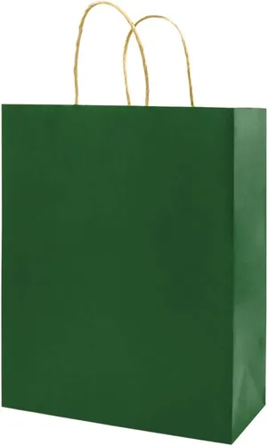 Miniatura 14 de bagmad Paquete de 100 bolsas de papel kraft blancas resistentes con asas a granel, bolsas de regalo de 5.25 x 3.25 x 8 pulgadas, para manualidades