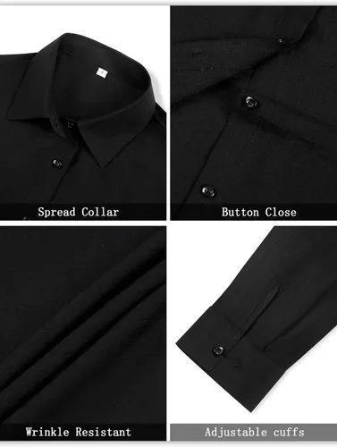 Miniatura 3 de Camisas de trabajo de lino con botones para mujer, blusas sólidas de manga larga