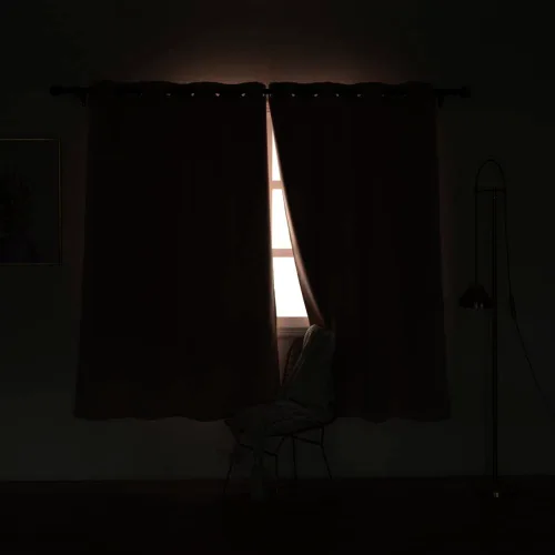 Miniatura 6 de MANGATA CASA Cortinas opacas rosas con ojales, 2 paneles para dormitorio, cortinas de ventana para sala de estar, cortinas térmicas oscuras
