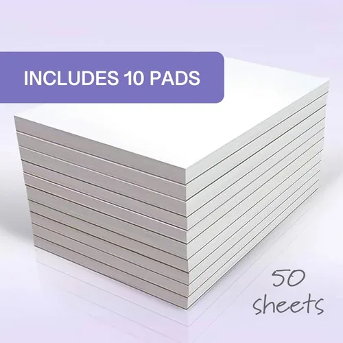 Miniatura 3 de Blocs de notas – Blocs de memos – Cuadernos de notas – Blocs para escribir – ¡10 paquetes con 50 hojas cada uno!