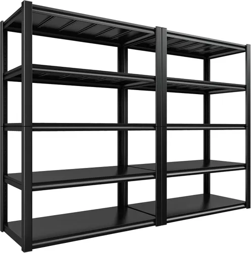 Miniatura 16 de REIBII Estantería de garaje de 48.2 pulgadas de ancho, estantes de almacenamiento de 3000 libras, estante de metal ajustable resistente, estantes