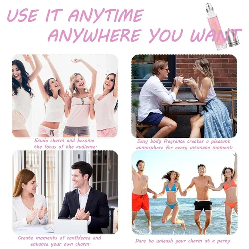 Miniatura 4 de Perfumes de feromonas para mujeres, perfume Phero Roll-On, las mejores fragancias de aceite fero para mujeres para atraer hombres, perfume