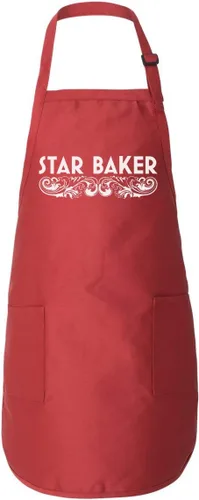 Miniatura 6 de Donkey Tees Star Baker - Delantal para hornear – 2 bolsillos delanteros de cocina, unisex, ajuste largo con lazos traseros