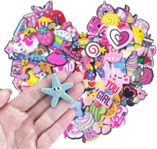 Miniatura 7 de 35, 50, 100 dijes al azar para zapatos de niñas, de dibujos animados, lindos accesorios de PVC, encantadores dijes para niños, encantadores dijes