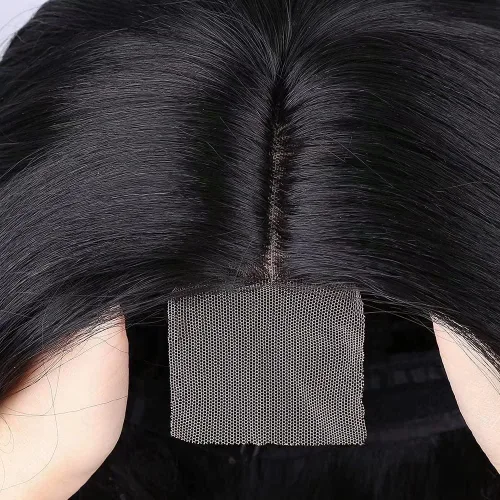 Miniatura 9 de Lady Miranda Peluca de ondas sueltas con parte de encaje, color puro, rizado natural, sintético, resistente al calor, peluca completa para mujer