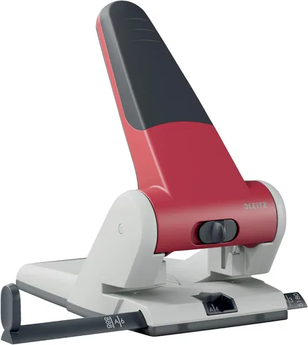 Miniatura 25 de Leitz Perforadora de agujero, 30 hojas, barra guía con marcas de formato, metal, gama NeXXt, 50080035 - Azul
