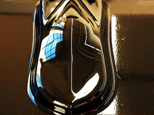 Miniatura 6 de Rwraps - Rollo de película de vinilo metálico brillante para automóvil, con tecnología de liberación de aire, 5 x 1 pies, color negro