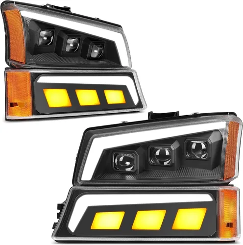 Miniatura 14 de AUTOSAVER88 - Conjunto de faros Compatible con 2006 2007 2008 2009 2010 2011 Chevy HHR 06 07 08 09 10 11 2006-2011 06-11 Par Carcasa cromada