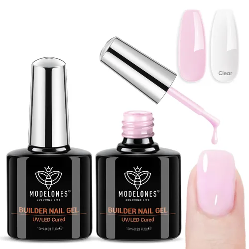 Miniatura 11 de Modelones - Capa superior y capa base de esmalte de gel de 15 ml, 0.5 fl oz, juego de actualización súper brillante, sin ácido, sin necesidad