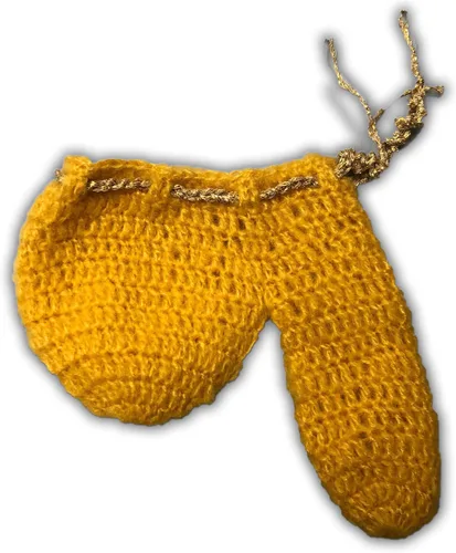 Miniatura 3 de Calentador mágico de huevos de conejo de Pascua – Calentador Wienie de Pascua para hombres – Tejido a mano, vara de oro con lazo de hilo dorado