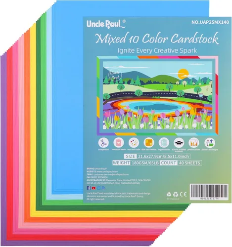 Miniatura 8 de Uncle Paul 40 hojas románticas de cartulina rosa – 8.5 x 11 pulgadas, doble cara, papel de impresora de 65 libras, perfecto para álbumes de rosado