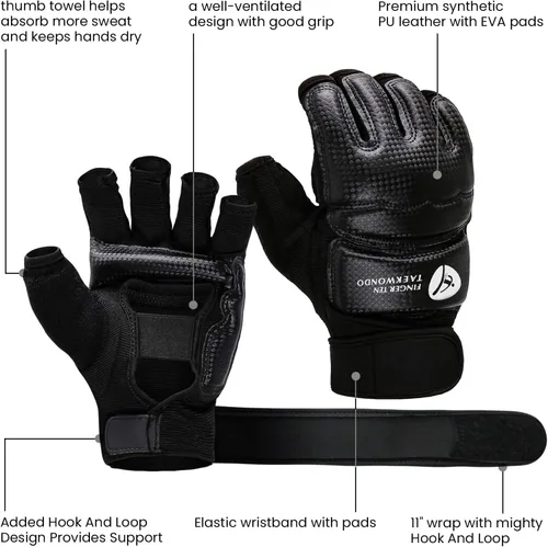 Miniatura 2 de Taekwondo Sparring Gear - Guantes protectores de manos y pies, color blanco, para boxeo, kickboxing, ajuste para adultos, hombres, mujeres y niños