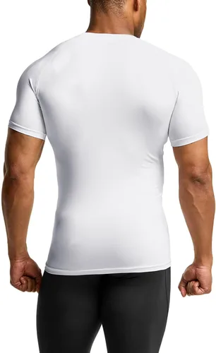Miniatura 3 de TSLA - Paquetes de 1 o 3 camisetas de compresión para hombre, FPU 50+, de secado rápido, de manga corta, camiseta de entrenamiento atlético