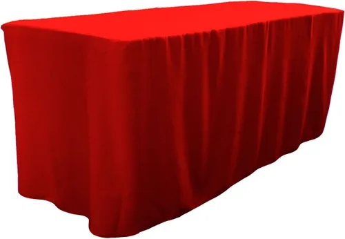 Miniatura 24 de LA Linen Mantel ajustable de popelina de poliéster, 96.2 in de largo x 30.0 in de ancho x 76.2