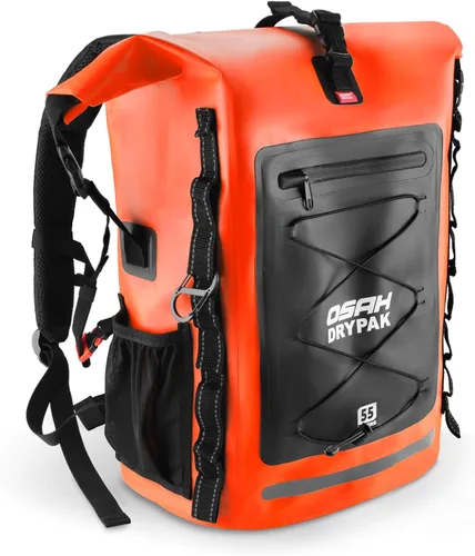 Miniatura 25 de OSAH DRYPAK Mochila impermeable Bolsa seca – Mochila de senderismo enrollable para viajes, kayak, canotaje, camping y pesca, Gris, Ocio