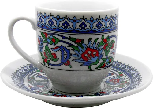 Miniatura 3 de Taza de café turco y platillo (6 juegos) 12 piezas