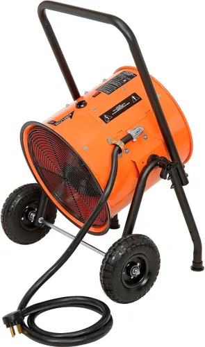 Miniatura 5 de Global Industrial 34120 BTU Calentador eléctrico portátil de salamandra con cable de 8 pies, termostato ajustable, 240 V, 1 fase, 10000 W