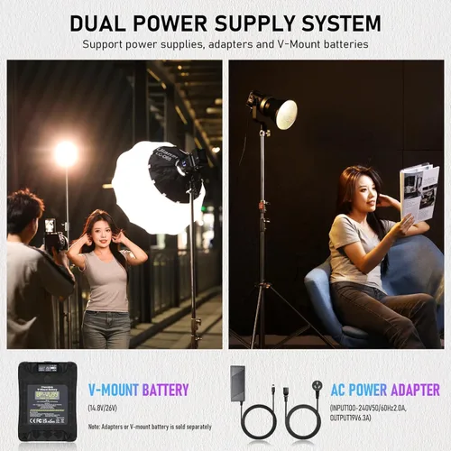 Miniatura 6 de ULANZI Luz de Video, Luz de Video LED RGB de 120W COB de Relleno de Color con Salida Continua de Iluminación con Control por APP, 2700K-6500K 20