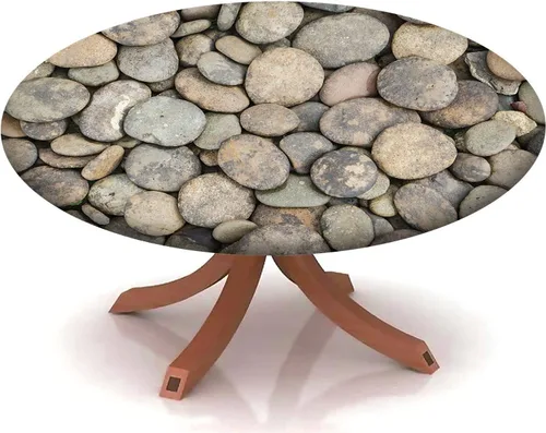 Miniatura 54 de Mantel con patrón de playa, borde elástico, impermeable, lavable, para uso en interiores y exteriores, patio, turquesa aguamarina, para mesas