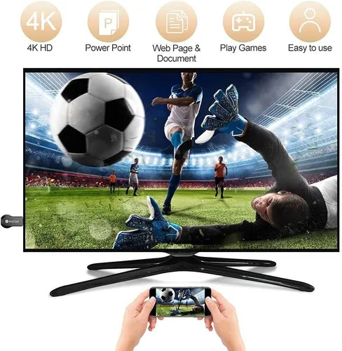 Miniatura 3 de Receptor de pantalla inalámbrico 4K 1080P 5G/2.4G de doble banda, SmartSee WiFi HD, adaptador de espejo fundido para iPhone, Mac, iOS, Android a TV