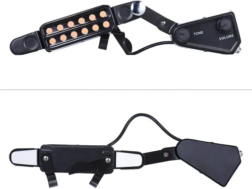 Miniatura 7 de TraderPlus 12 SoundHole - Transductor electroacústico de pastilla para guitarra, Preamplificador magnético para guitarra acústica con control