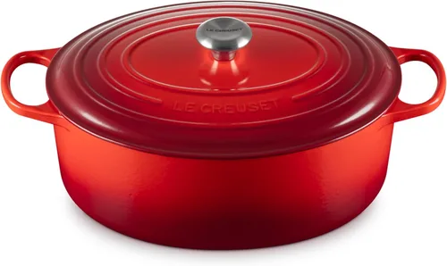 Miniatura 50 de Le Creuset Horno holandés ovalado Signature de hierro fundido esmaltado, 2.75 cuartos de galón., Blanco
