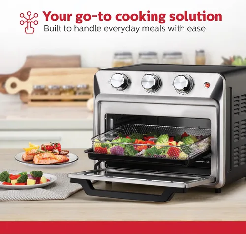 Miniatura 2 de Holstein Housewares Horno de freidora de aire de 21QT. Horno de sobremesa multifunción para tostar, hornear, asar, asar y freír al aire con puerta