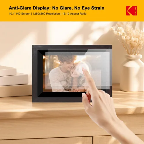 Miniatura 3 de KODAK Marco de fotos digital WiFi de 10.1 pulgadas con almacenamiento de 32 GB, marco de fotos digital inteligente electrónico, pantalla táctil IPS