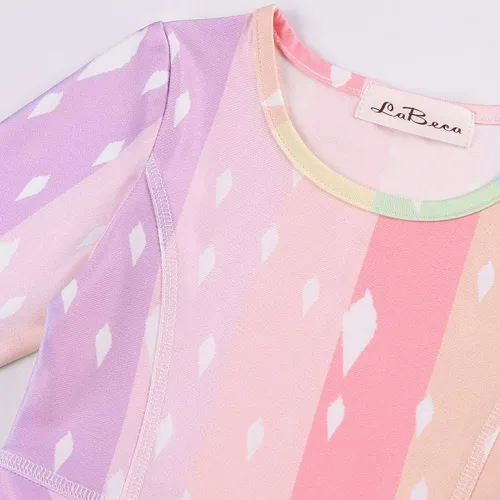 Miniatura 5 de LaBeca - Vestido sin mangas o de manga larga para niñas, vestidos informales con diseño de unicornio o sirena para niñas pequeñas o grandes