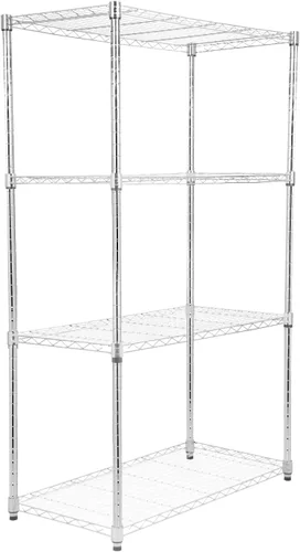 Miniatura 23 de Whitmor Estantería de 5 niveles ajustables con ruedas, capacidad de 400 libras por estante, máximo 2000 libras en total, 21 pulgadas de largo x 12